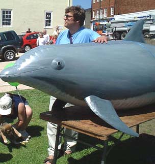 Artificial Life-sized Bottle-nosed Dolphin at Adur World Oceans Day