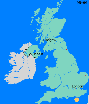 Lightning at dawn on 22 July 2006 UK