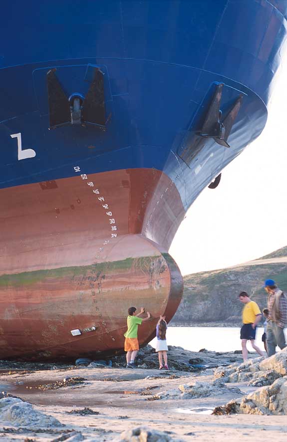 Coastal Bay grounded at Anglesey (Photograph by Rohan Holt)